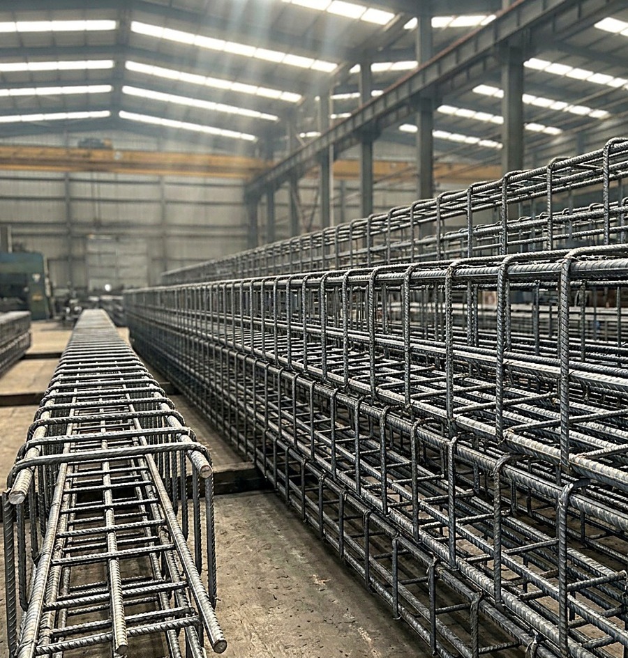 Armaduras prontas fabricadas com precisão industrial na fábrica da Exact Aço
